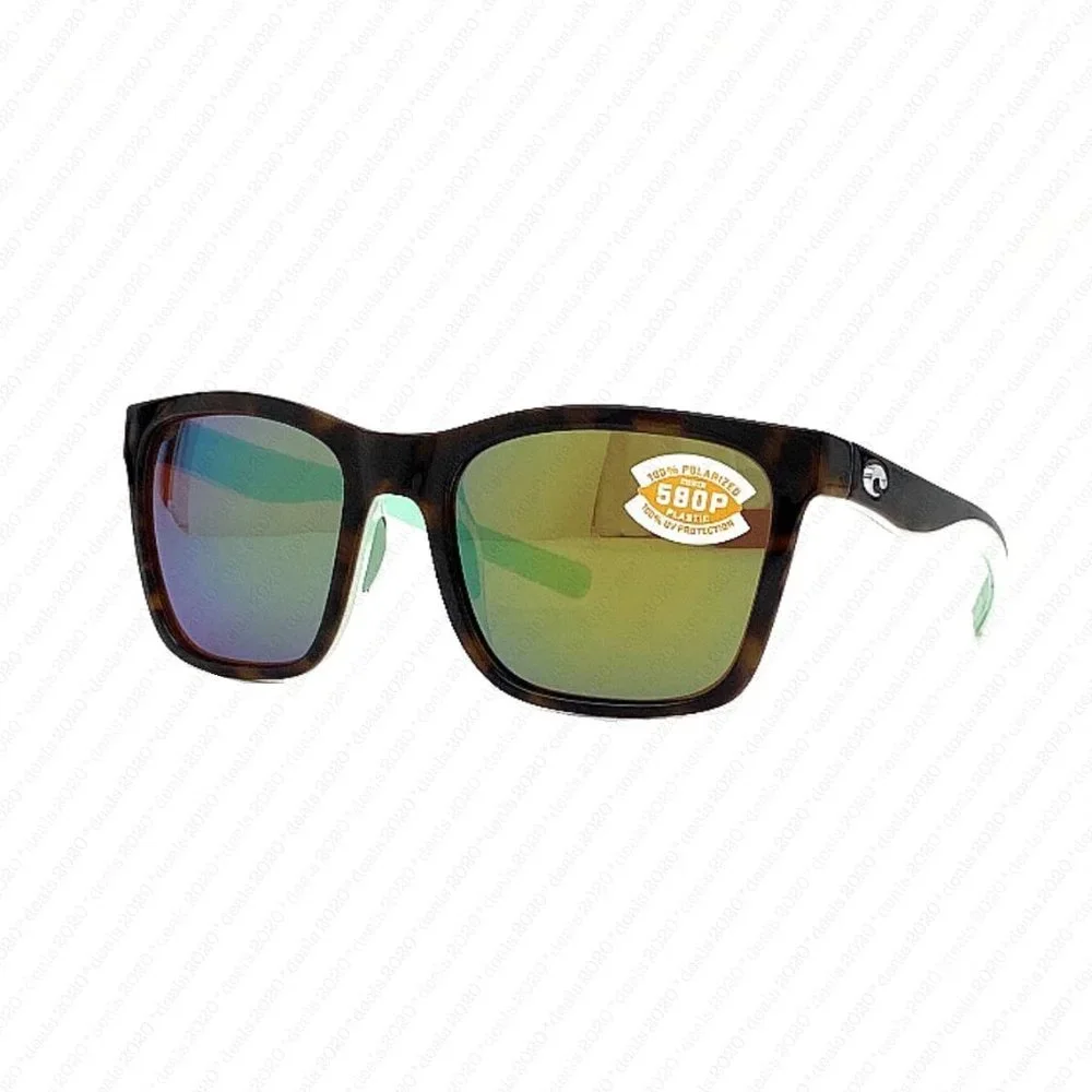 Costa Del Mar Panga 580P Shiny Tortoise White Seafoam Polarized Sunglasses - Picture 3 of 11